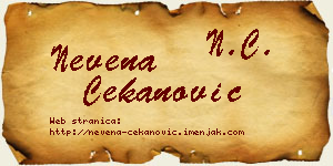 Nevena Čekanović vizit kartica